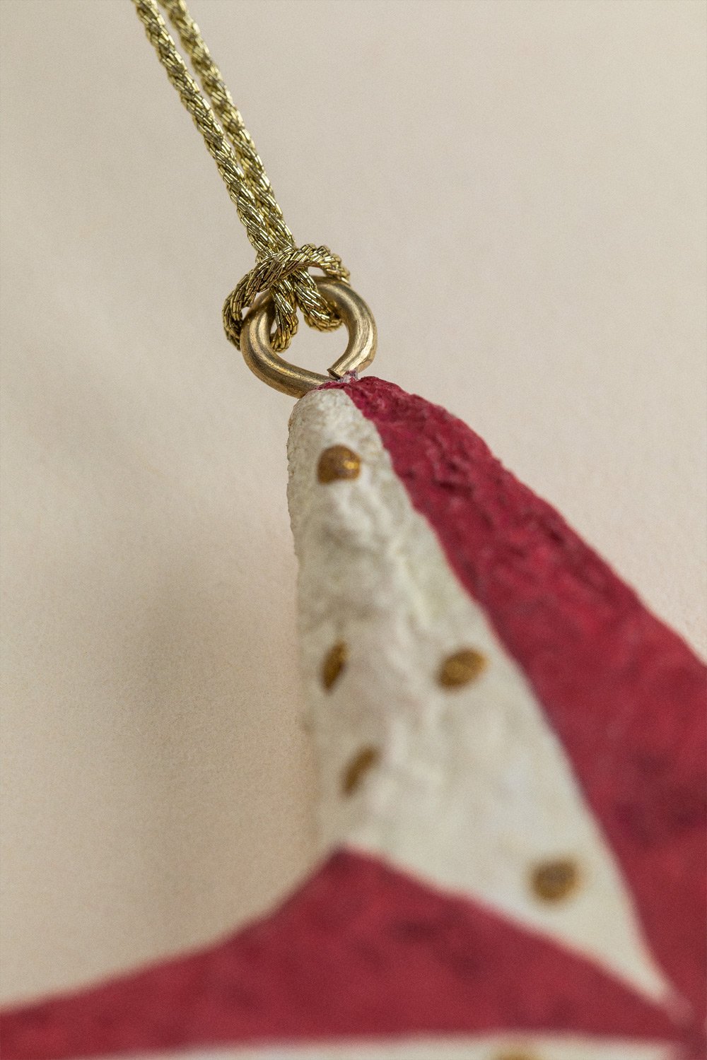 Set di 3 decorazioni natalizie fatte a mano in cartapesta Randolf