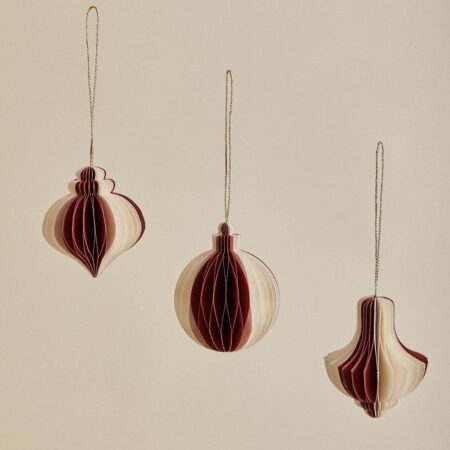 Set di 3 decorazioni natalizie in carta Luriane