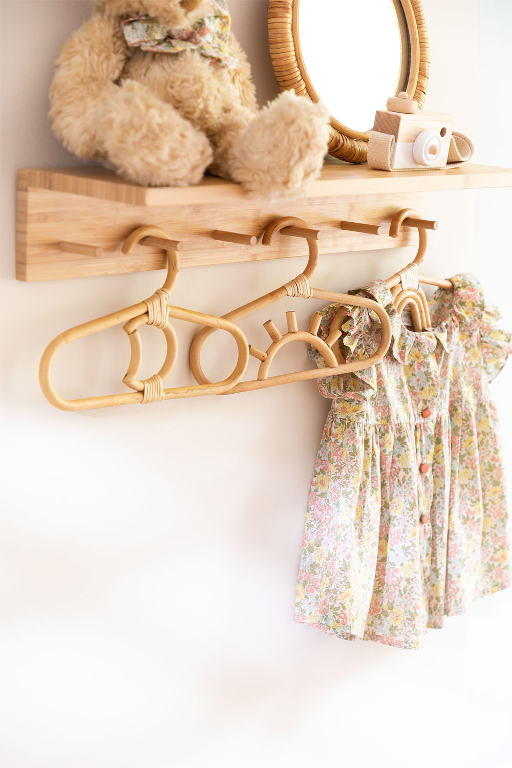 Set di 3 grucce in rattan Binns Kids