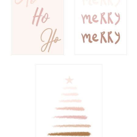 Set di 3 Poster Decorativi Natalizi (50x70 e 30x40 cm) Belene