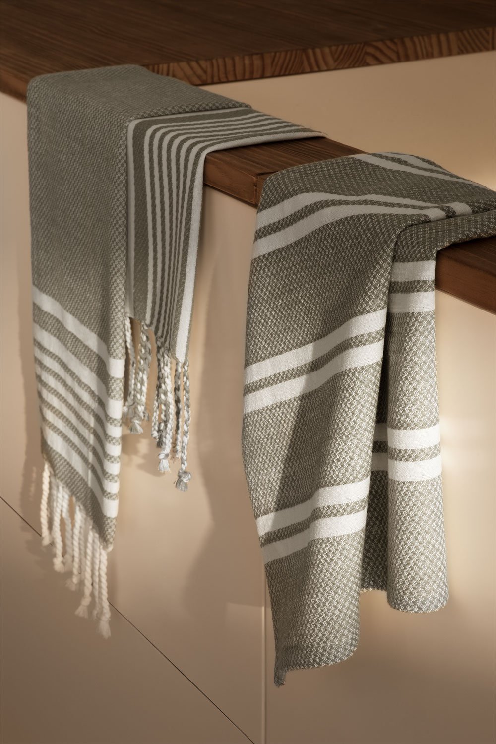 Set di 3 strofinacci da cucina in cotone Gergana
