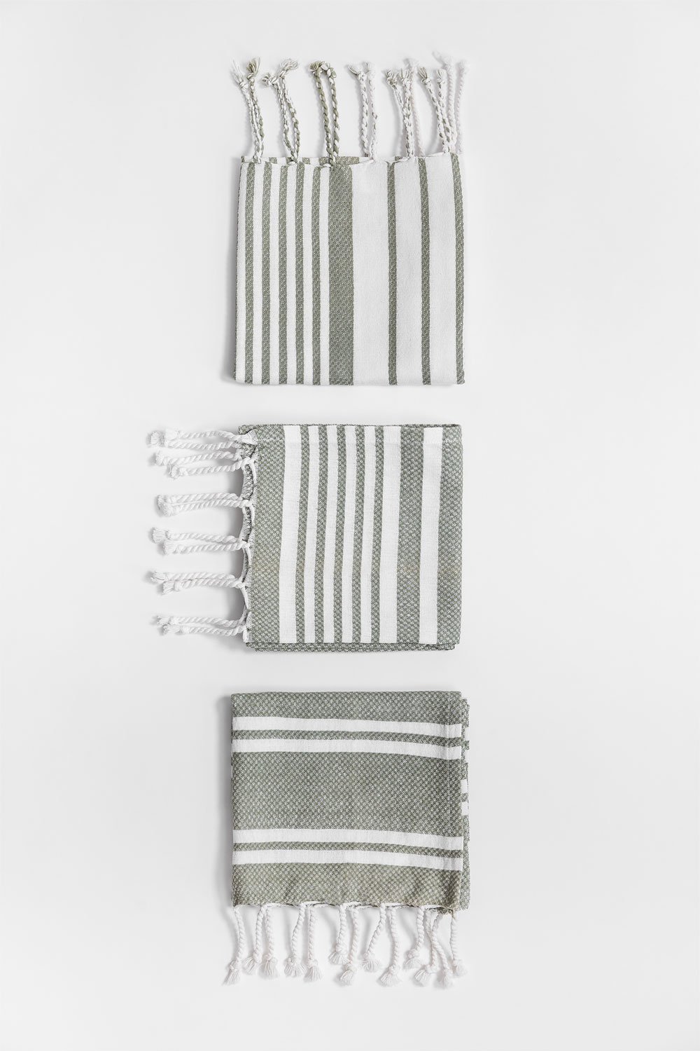 Set di 3 strofinacci da cucina in cotone Gergana