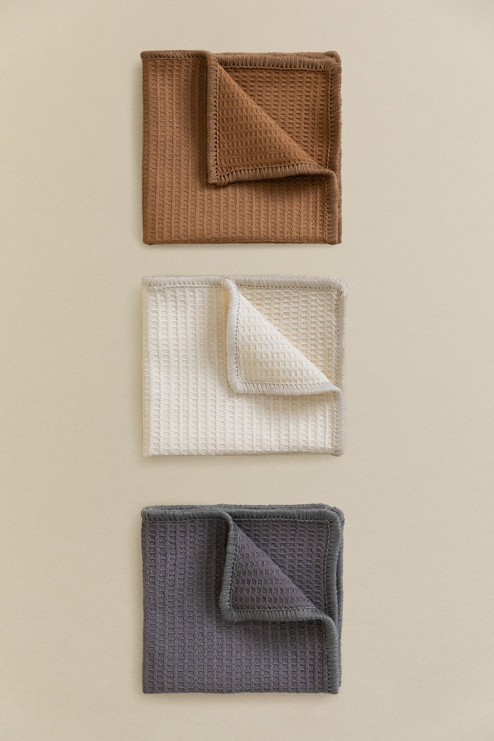 Set di 3 strofinacci da cucina in cotone Melnik