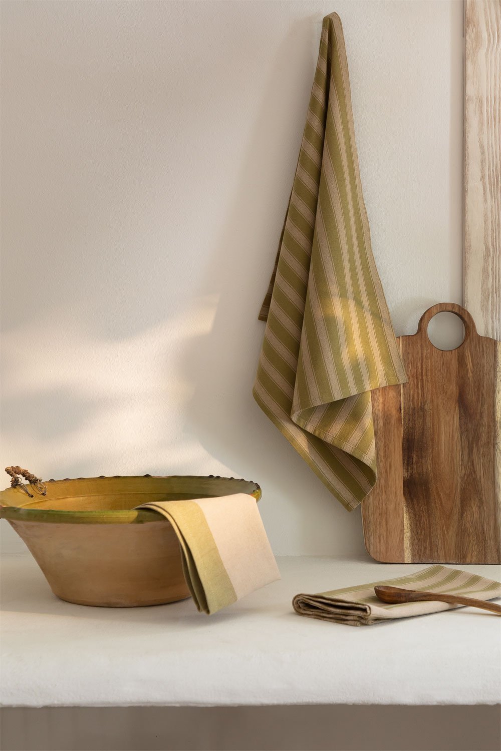 Set di 3 strofinacci da cucina in cotone Uliasi