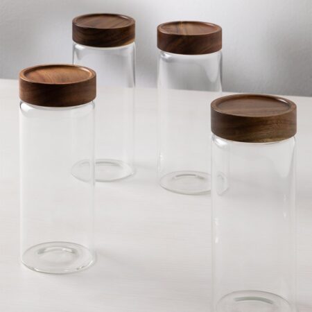 Set di 4 vasetti in vetro (Ø8 cm) Weris