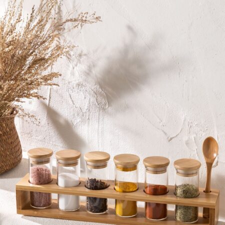 Set di 6 barattoli per spezie con cucchiaio (Ø 4,8 cm) Seyne