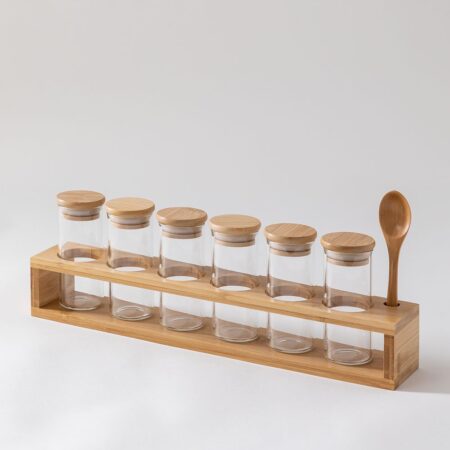 Set di 6 barattoli per spezie con cucchiaio (Ø 4,8 cm) Seyne