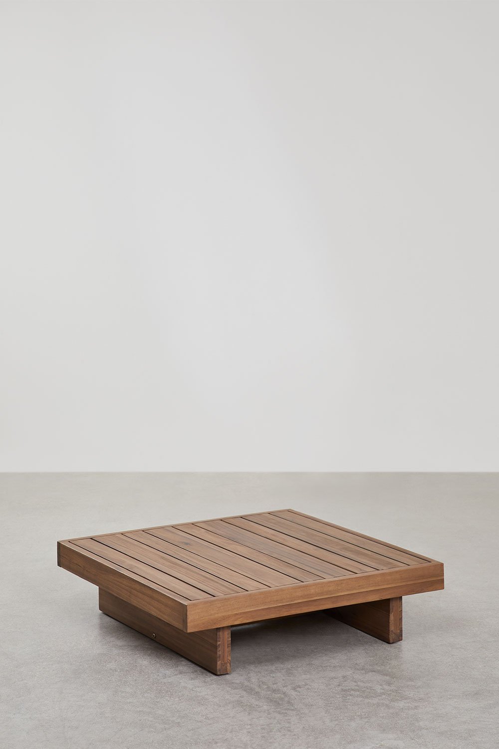 Set di divani modulari Dailin da 4 pezzi con 2 poltrone angolari e tavolino in legno di acacia