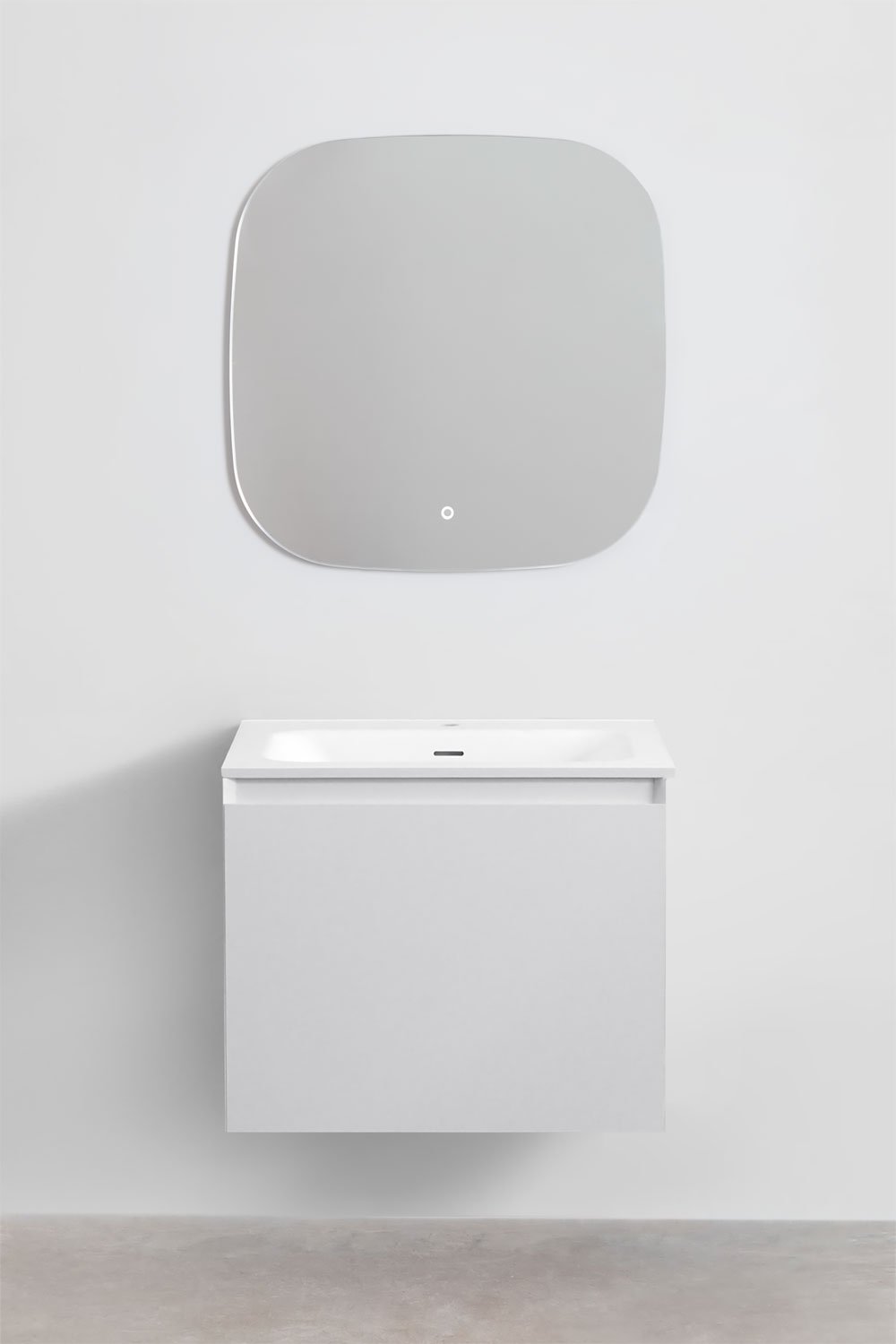 Set mobili da bagno in legno Macrae con lavabo integrato