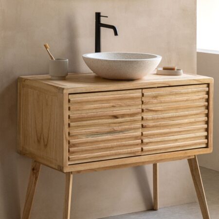 Set di mobili da bagno in legno Deleyna