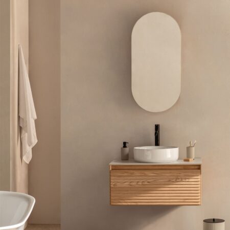 Set di mobili da bagno in legno di frassino Tedrik