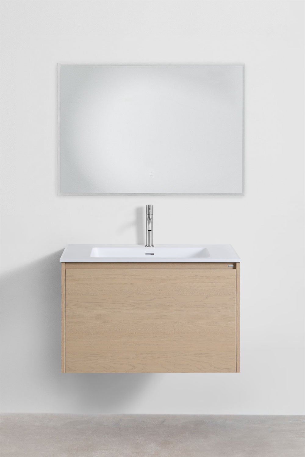Set di mobili da bagno in legno con lavabo integrato Jacob