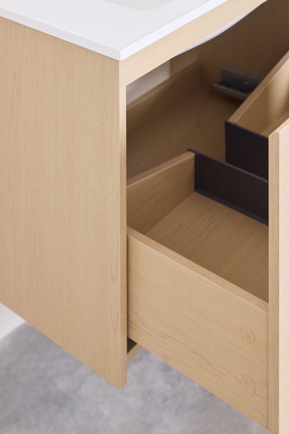 Set di mobili da bagno in legno con lavabo integrato Jacob