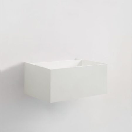 Set di mobili da bagno in resina con lavabo integrato e luce LED Nerine