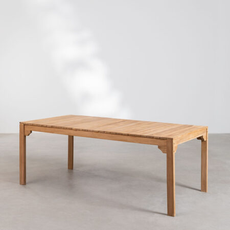 Set di tavolo da pranzo rettangolare (200x100 cm) in legno Donal e 6 sedie da pranzo Barker