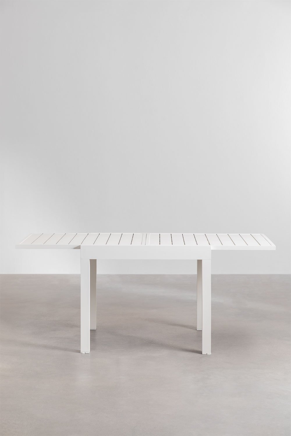 Set tavolo rettangolare 90-180x90 cm allungabile in alluminio Starmi e 4 sedie da giardino impilabili Archer in alluminio