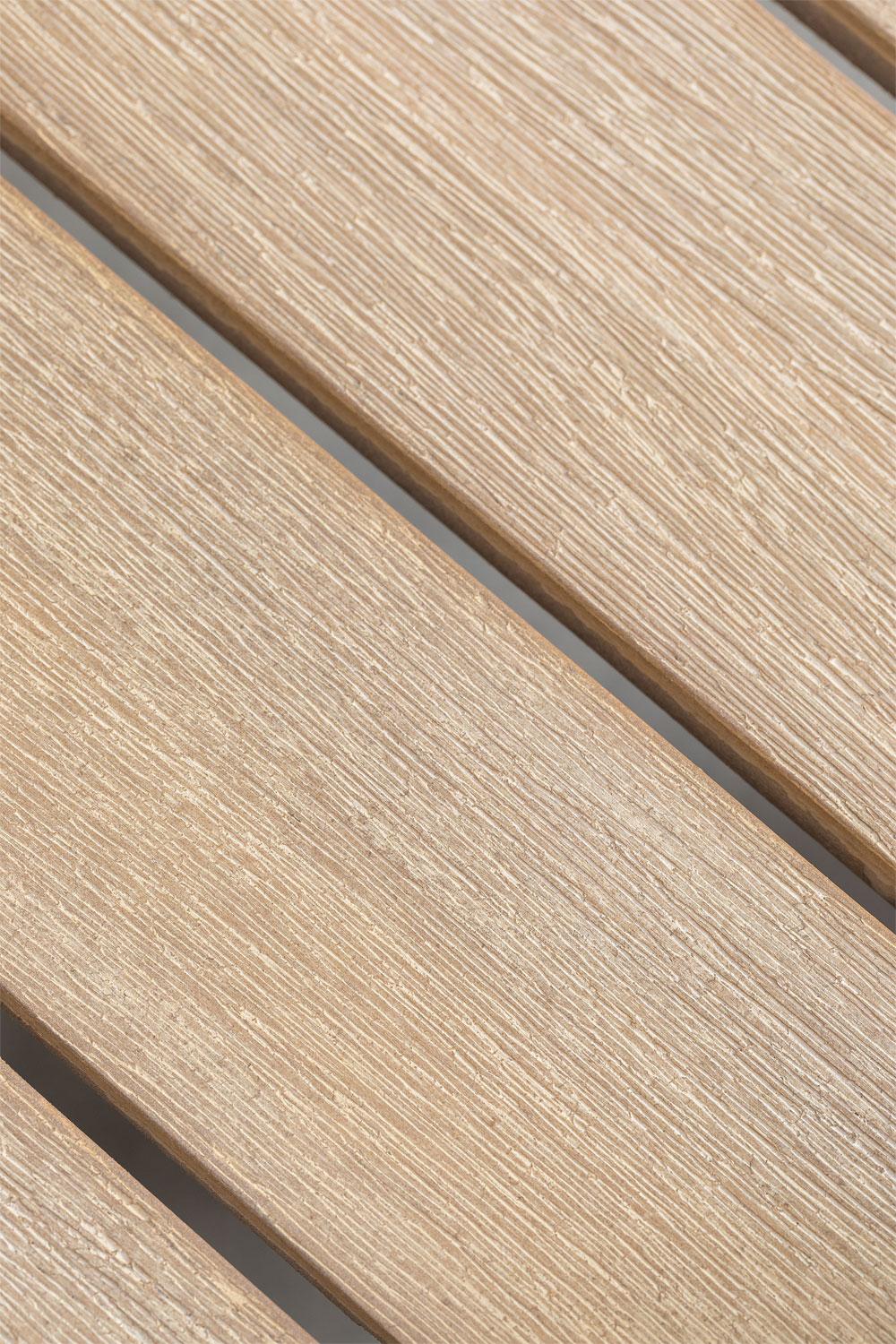 Set da giardino con divano a 3 posti e tavolino rettangolare 120x60 cm in alluminio e legno di acacia Karvia