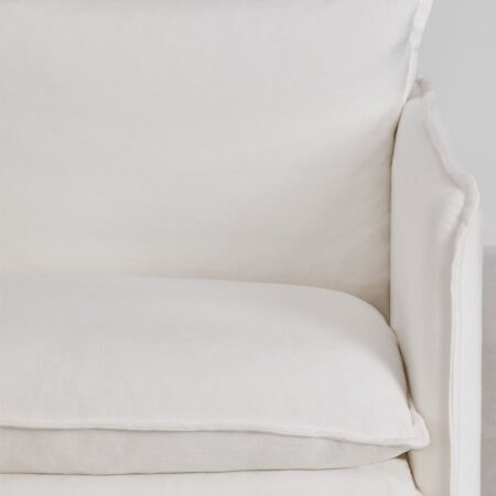 Set lounge Grace in lino e cotone con poltrona e puff