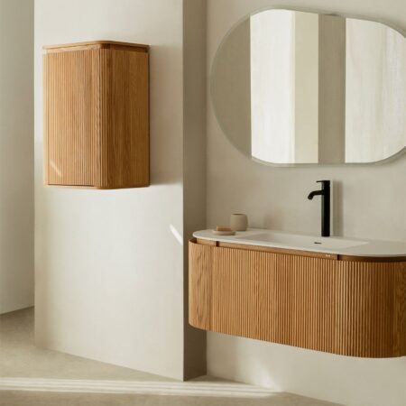 Set mobili da bagno in legno Carsone con lavabo integrato