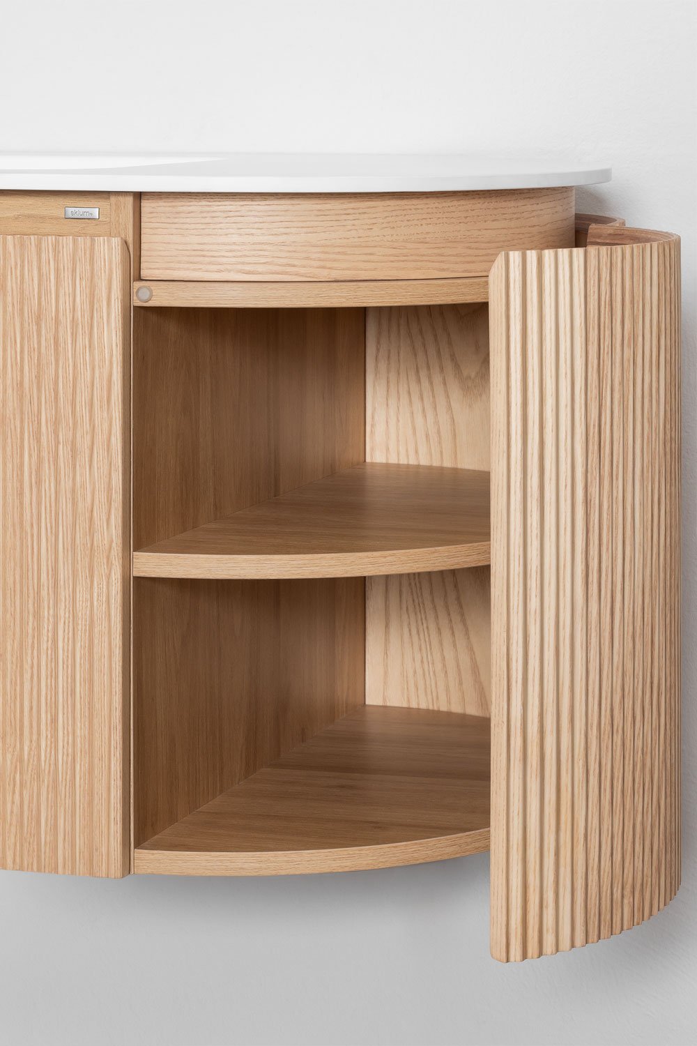 Set mobili da bagno in legno Carsone con lavabo integrato