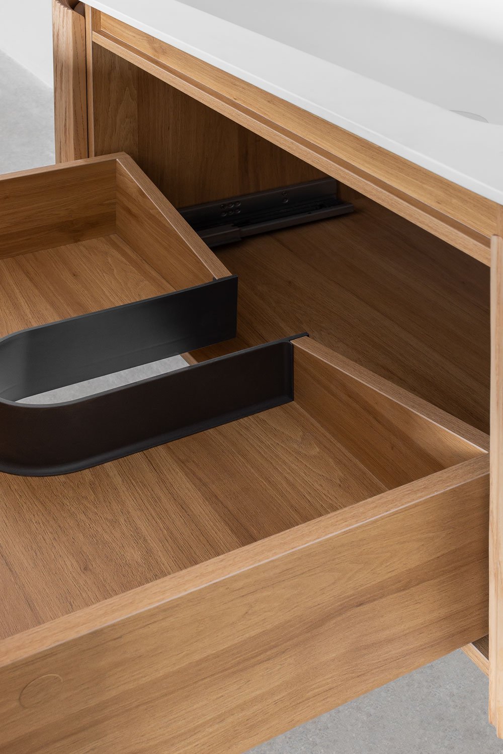 Set mobili da bagno in legno Carsone con lavabo integrato