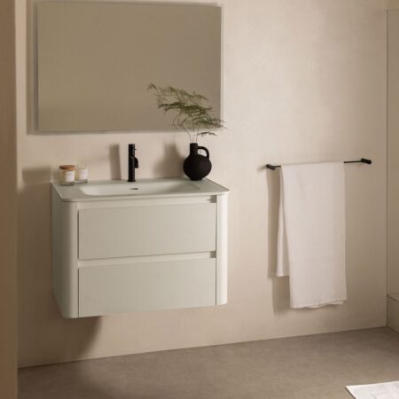 Set mobili da bagno in legno con lavabo integrato e specchio Egerton