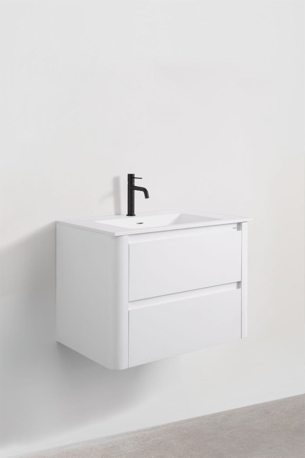 Set mobili da bagno in legno con lavabo integrato e specchio Egerton