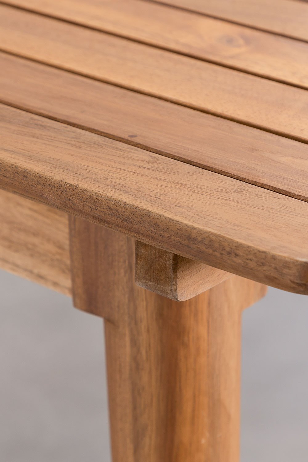 Set tavolo rettangolare 160-210x90 cm allungabile e 6 sedie da pranzo in legno di acacia Tenay