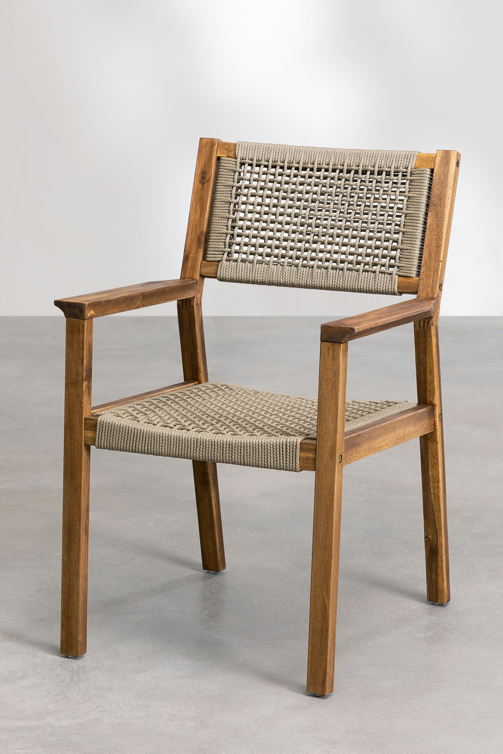 Set tavolo rettangolare 160-210x90 cm allungabile e 6 sedie da pranzo in legno di acacia Tenay
