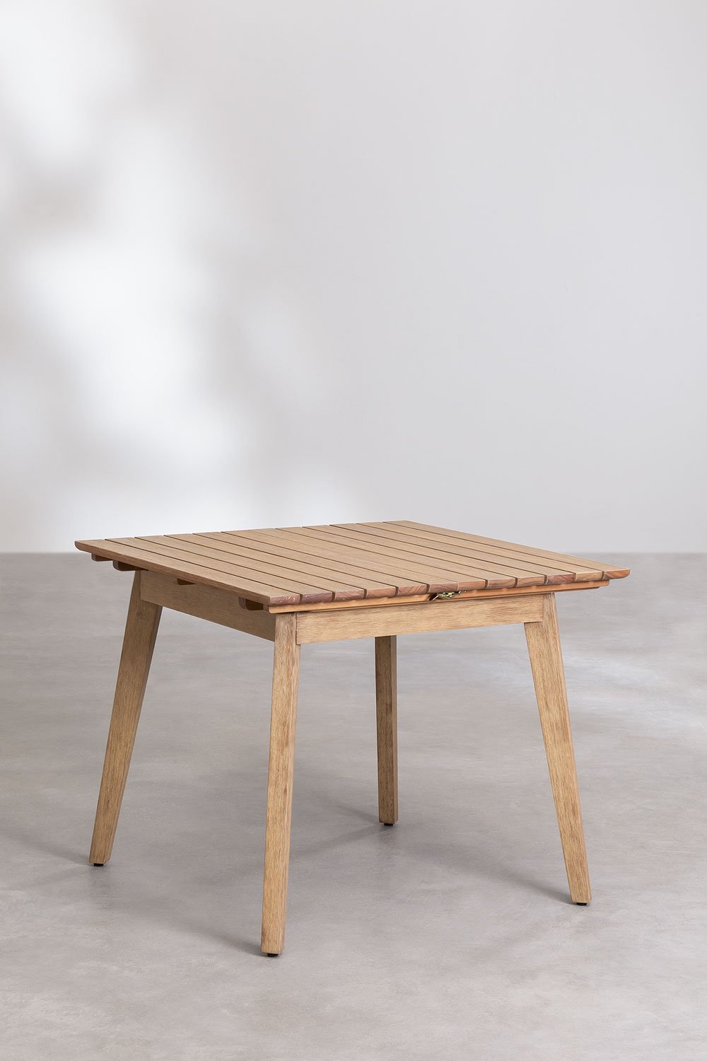 Set tavolo allungabile in legno (90-150x90 cm) Naele e 4 sedie da pranzo Barker
