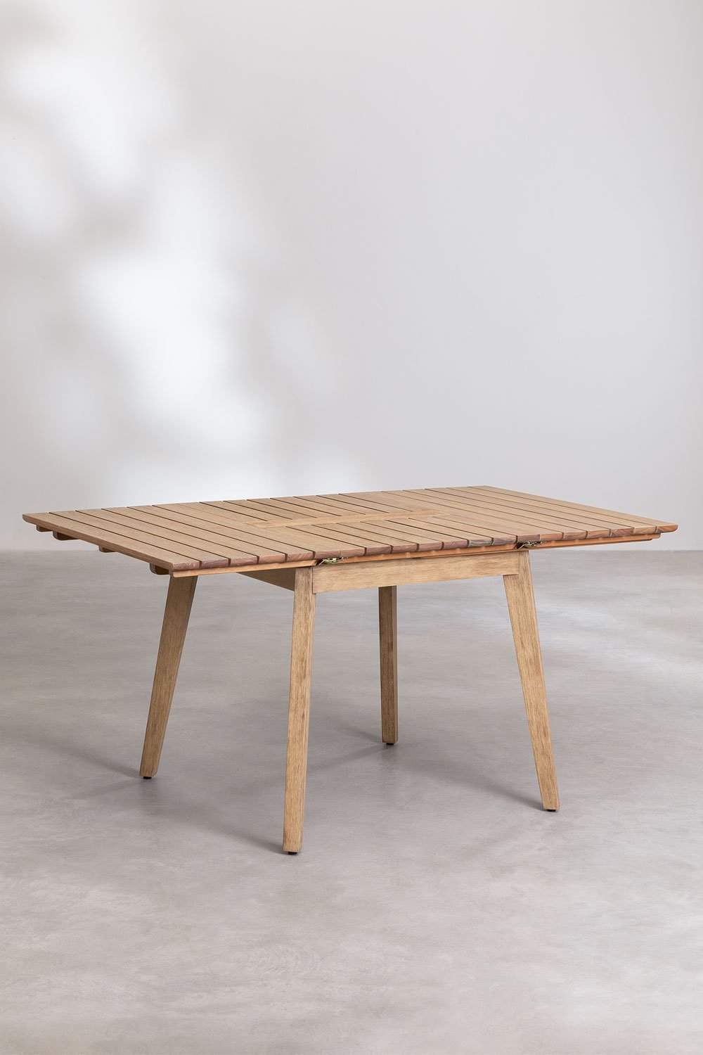 Set tavolo allungabile in legno (90-150x90 cm) Naele e 4 sedie da pranzo Barker