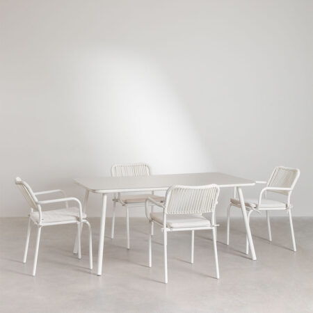Set tavolo da pranzo e 4 sedie Arhiza