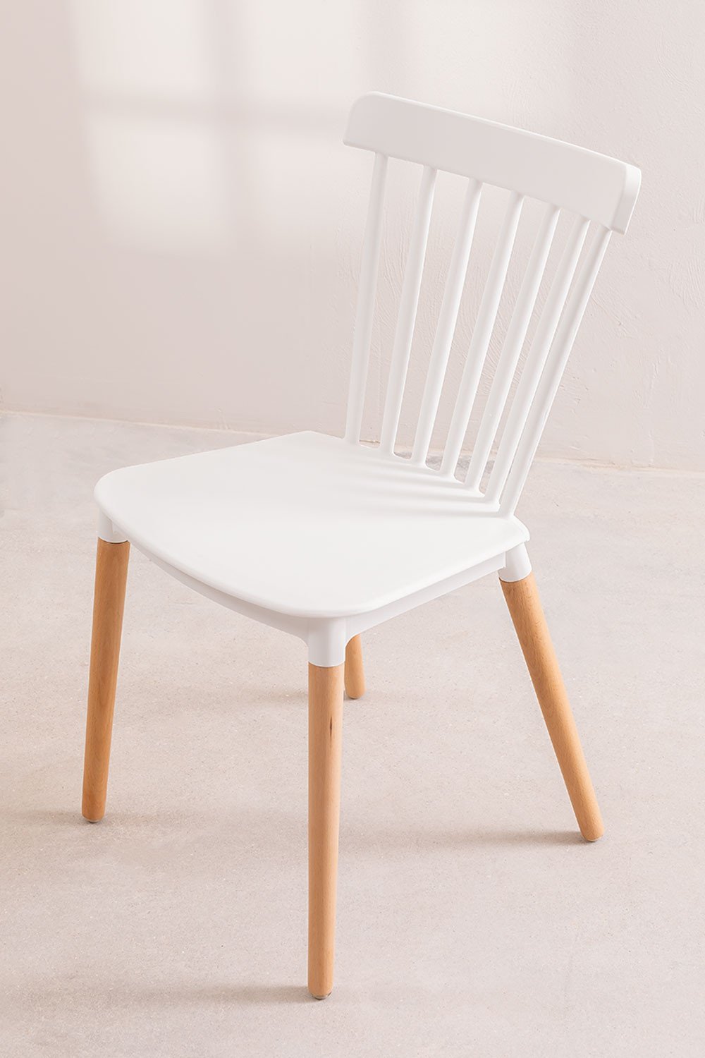 Set tavolo da pranzo in legno di faggio e MDF (80x80 cm) e 2 sedie Royal