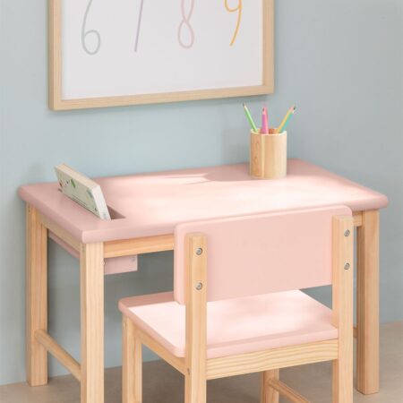 Set tavolo e sedia in legno Dakota Kids