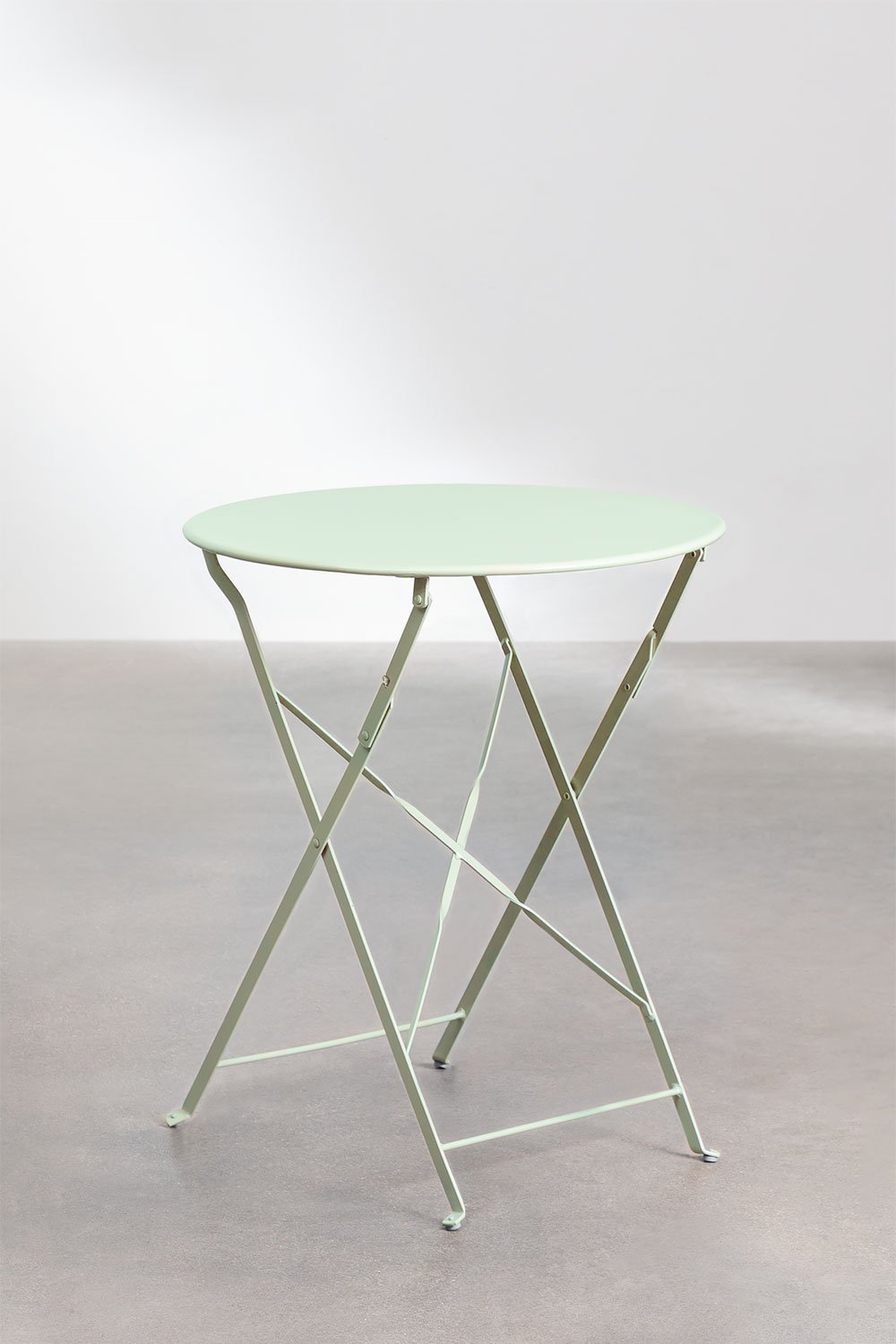 Set da Tavolo Ø60 cm e 2 Sedie Pieghevoli Sergey