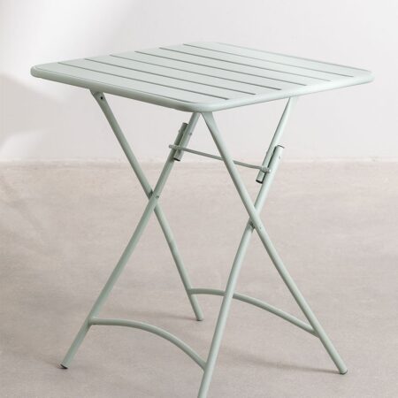 Set tavolo pieghevole (60X60 cm) e 2 sedie pieghevoli Janti