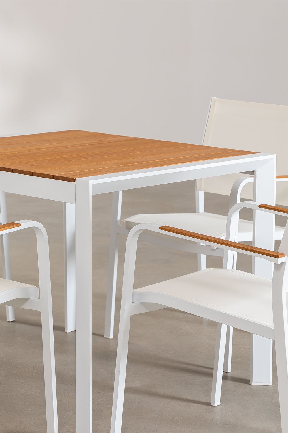 Set tavolo classic quadrato (90x90 cm) e 4 sedie da giardino Archer
