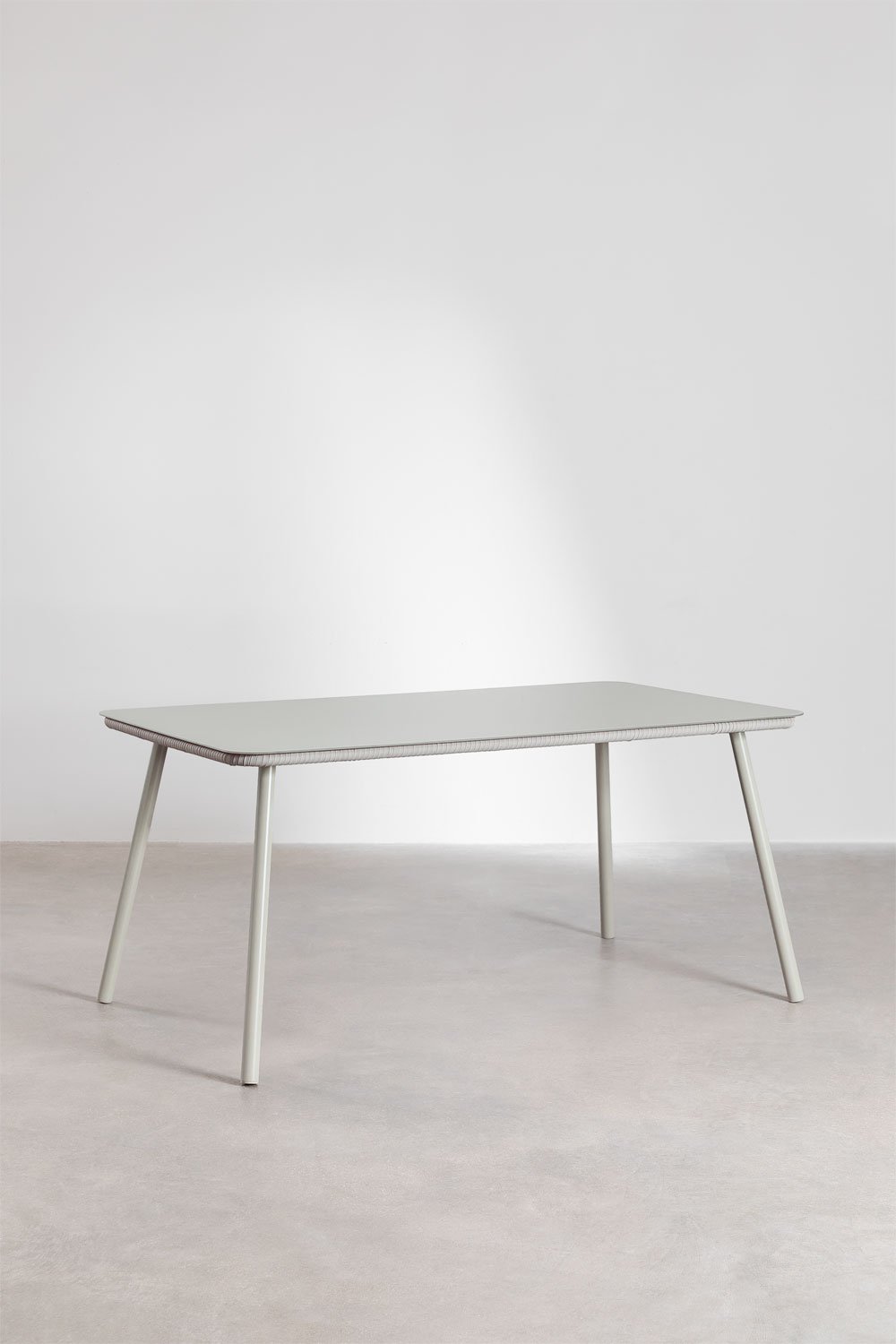 Arhiza Classic tavolo rettangolare 160x90 cm e 4 sedie da pranzo in alluminio