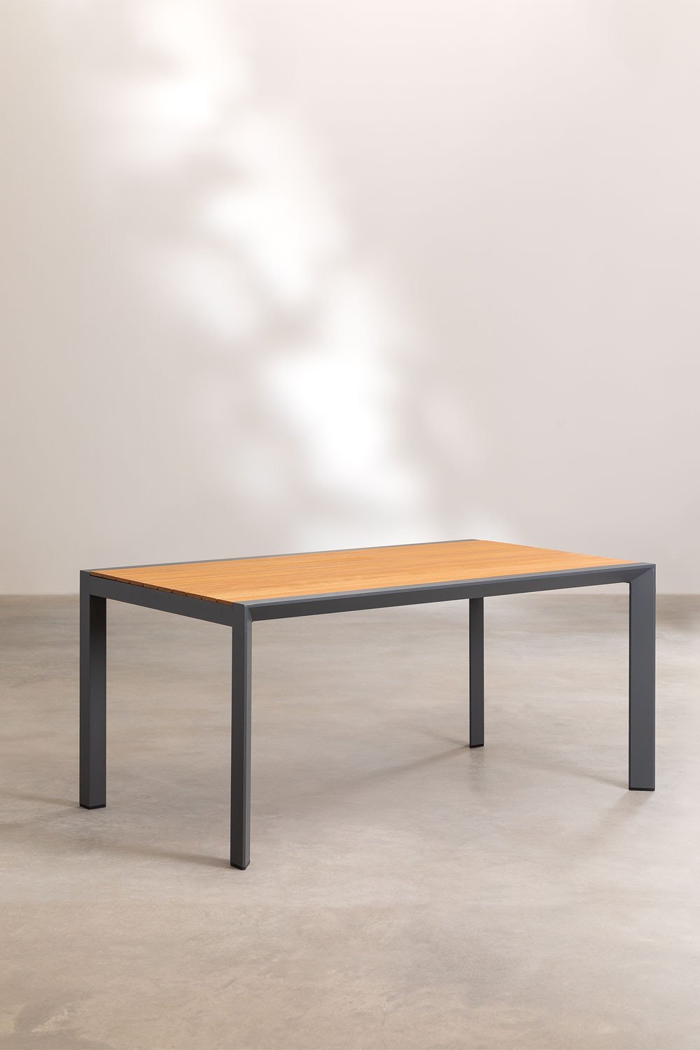 Set tavolo rettangolare classico (160x90 cm) e 6 sedie da giardino Archer