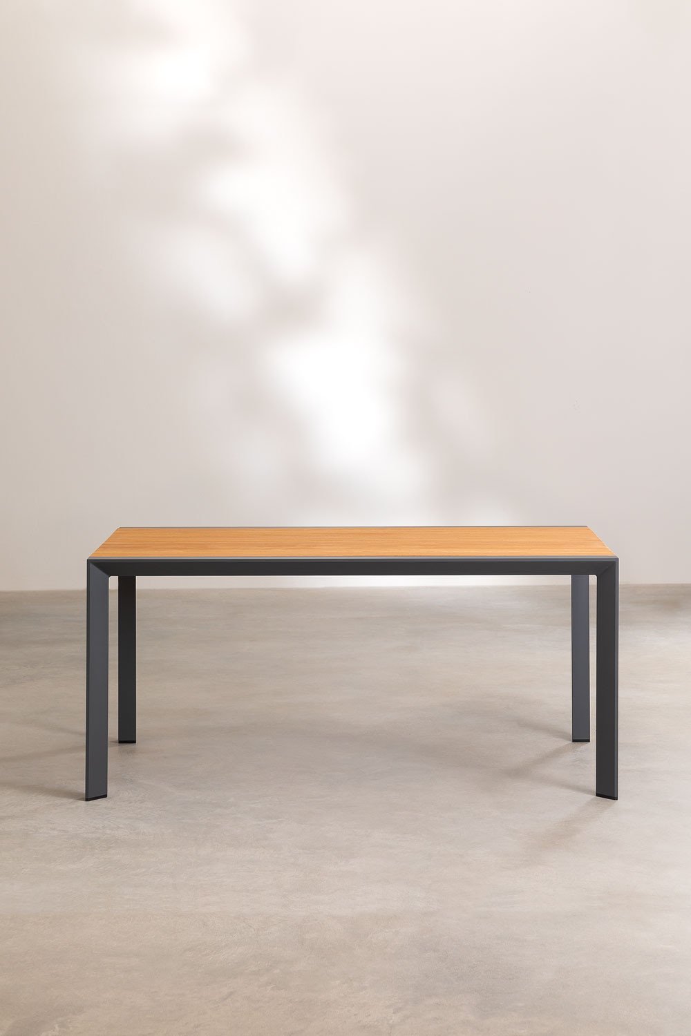 Set tavolo rettangolare classico (160x90 cm) e 6 sedie da giardino Archer