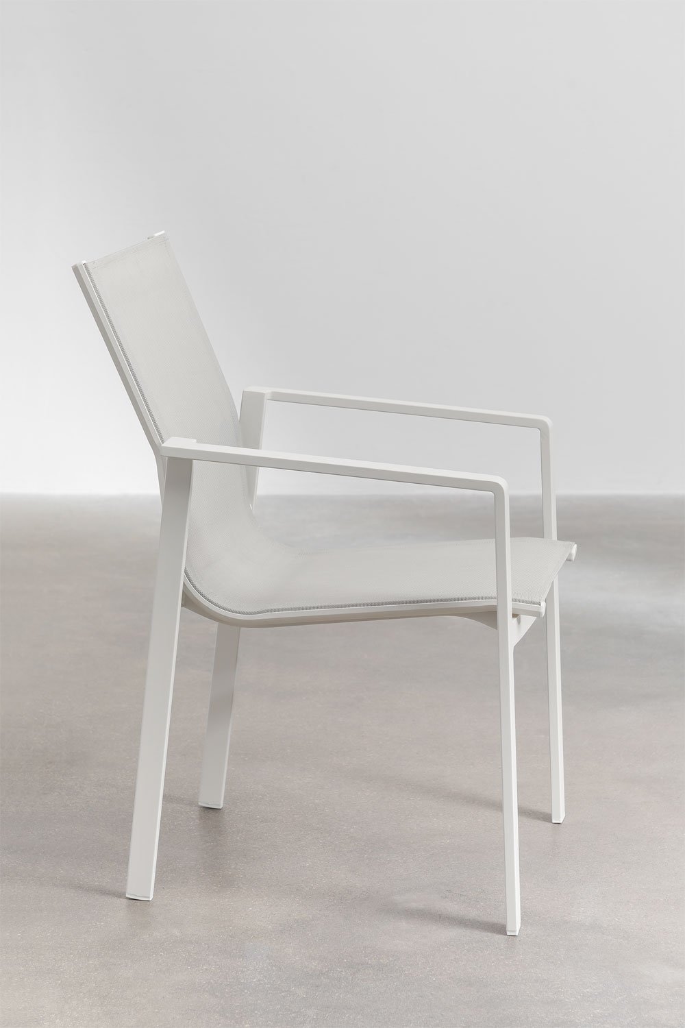 Set tavolo rettangolare allungabile Starmi, 180-240x100 cm, in alluminio e 4 sedie da giardino Eika.