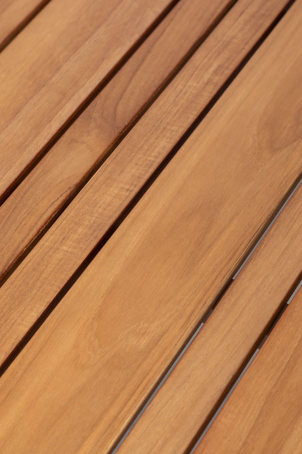 Set da Tavolo Rettangolare in Alluminio e Legno di Teak (160x90 cm) Katiana e 6 Sedie in Alluminio e Corda Intrecciata Nediam