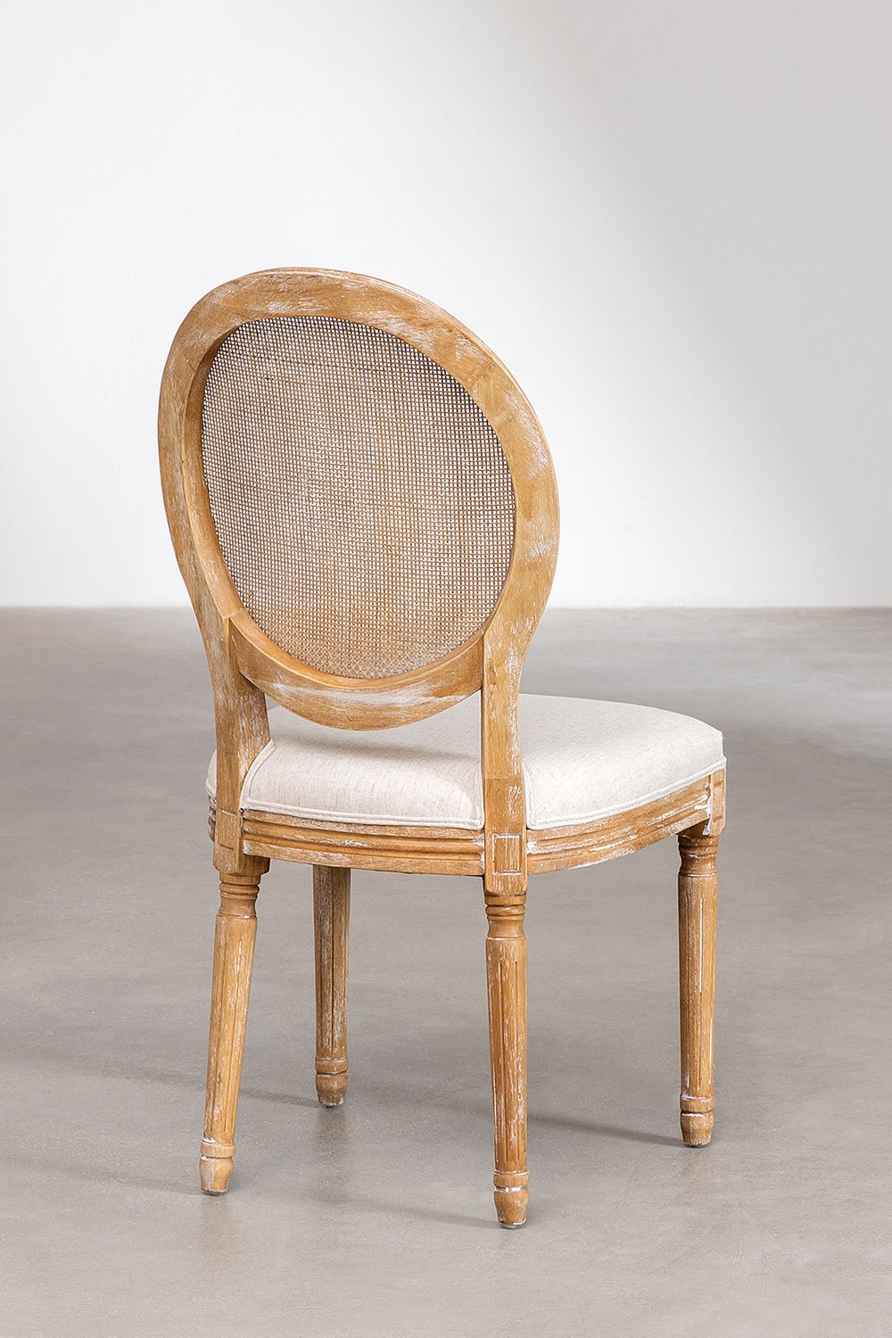 Set tavolo rettangolare in legno di mango Taraz (160x90 cm) e 4 sedie da pranzo in tessuto Sunna