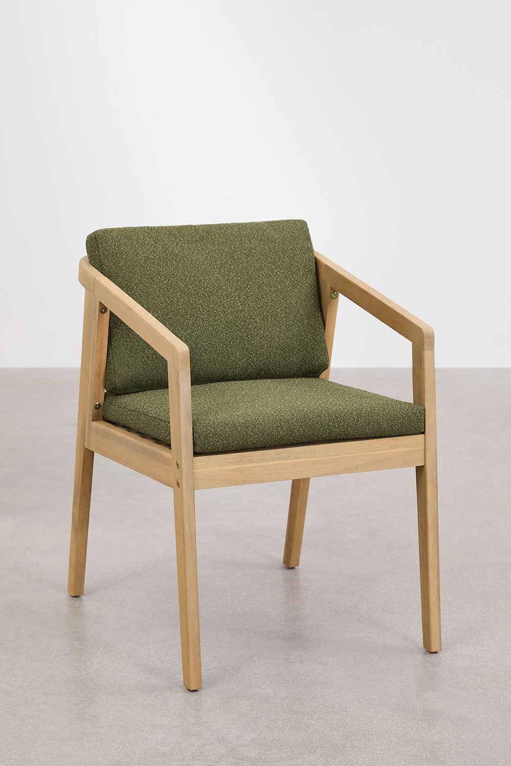 Set tavolo rettangolare Kaela (180x90 cm) e 6 sedie da giardino in legno di acacia