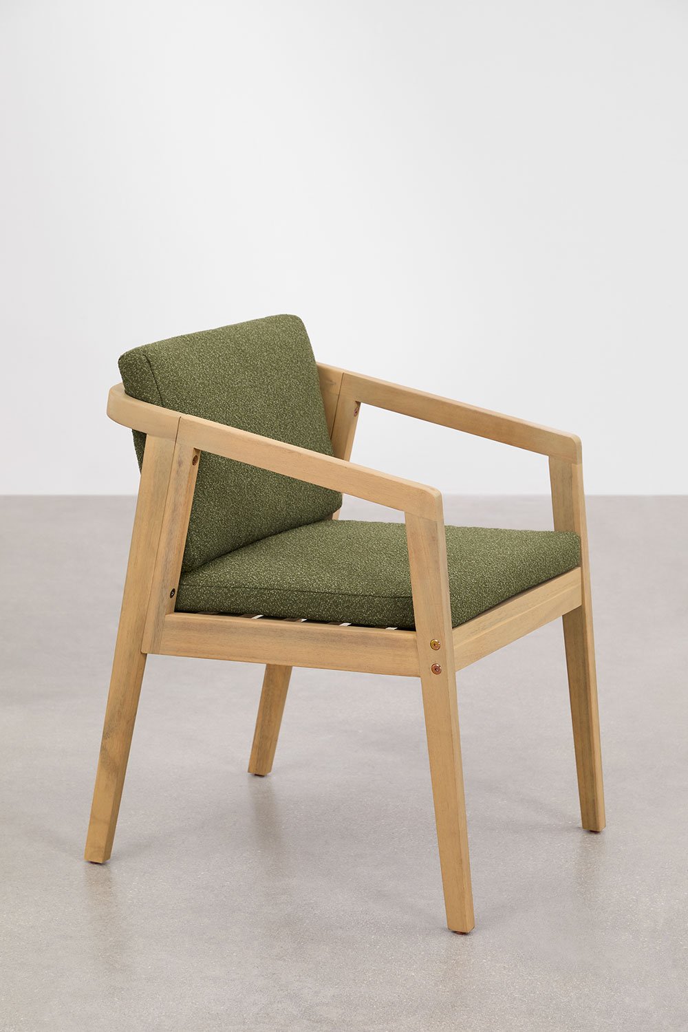 Set tavolo rettangolare Kaela (180x90 cm) e 6 sedie da giardino in legno di acacia