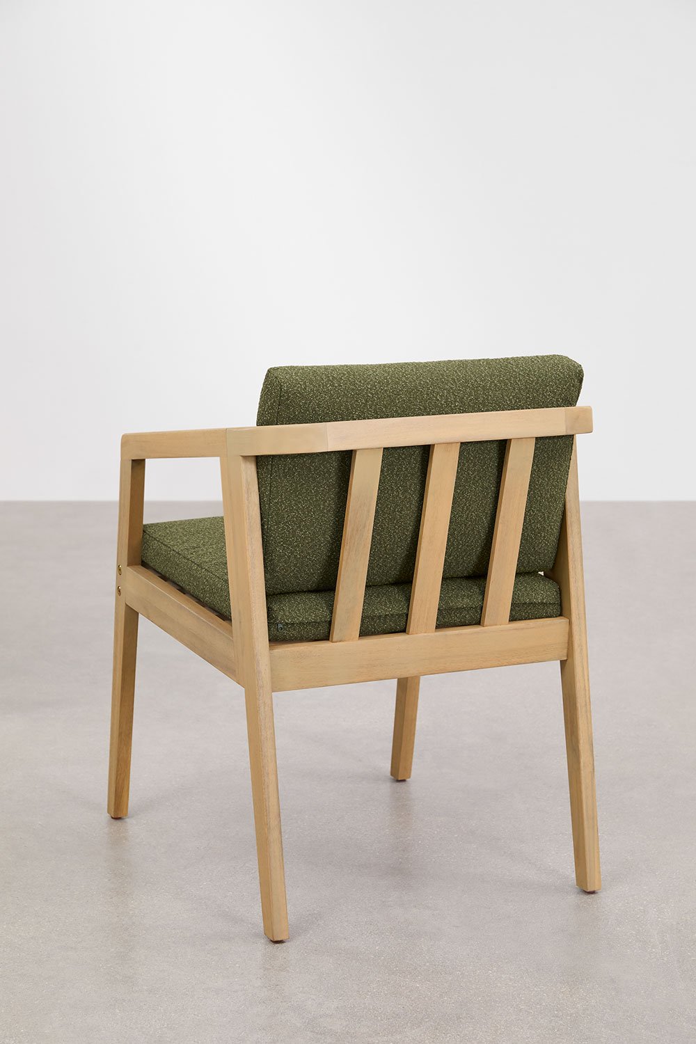 Set tavolo rettangolare Kaela (180x90 cm) e 6 sedie da giardino in legno di acacia