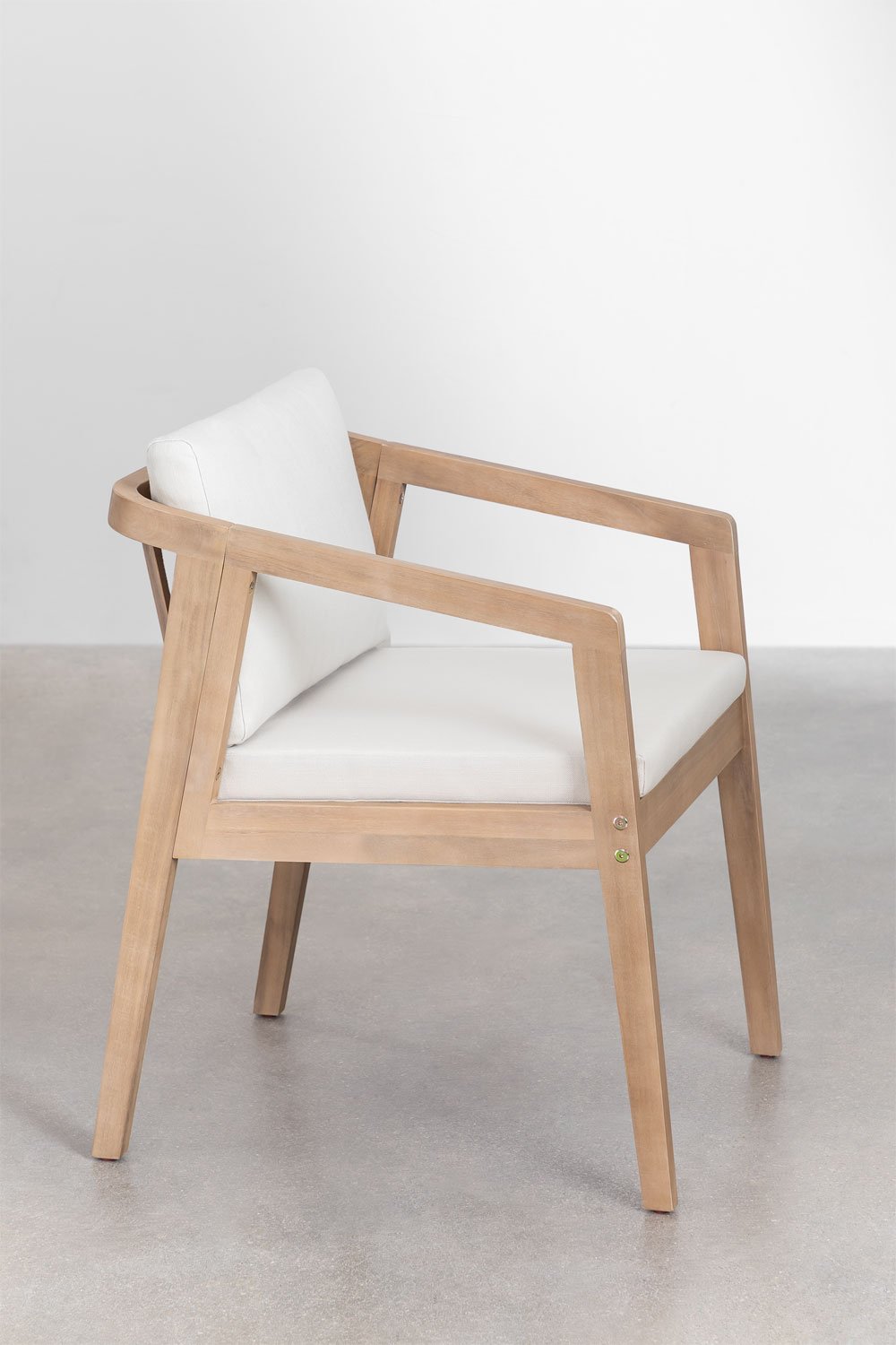 Set tavolo rettangolare (180x90 cm) e 6 sedie da pranzo in legno di acacia Kaela
