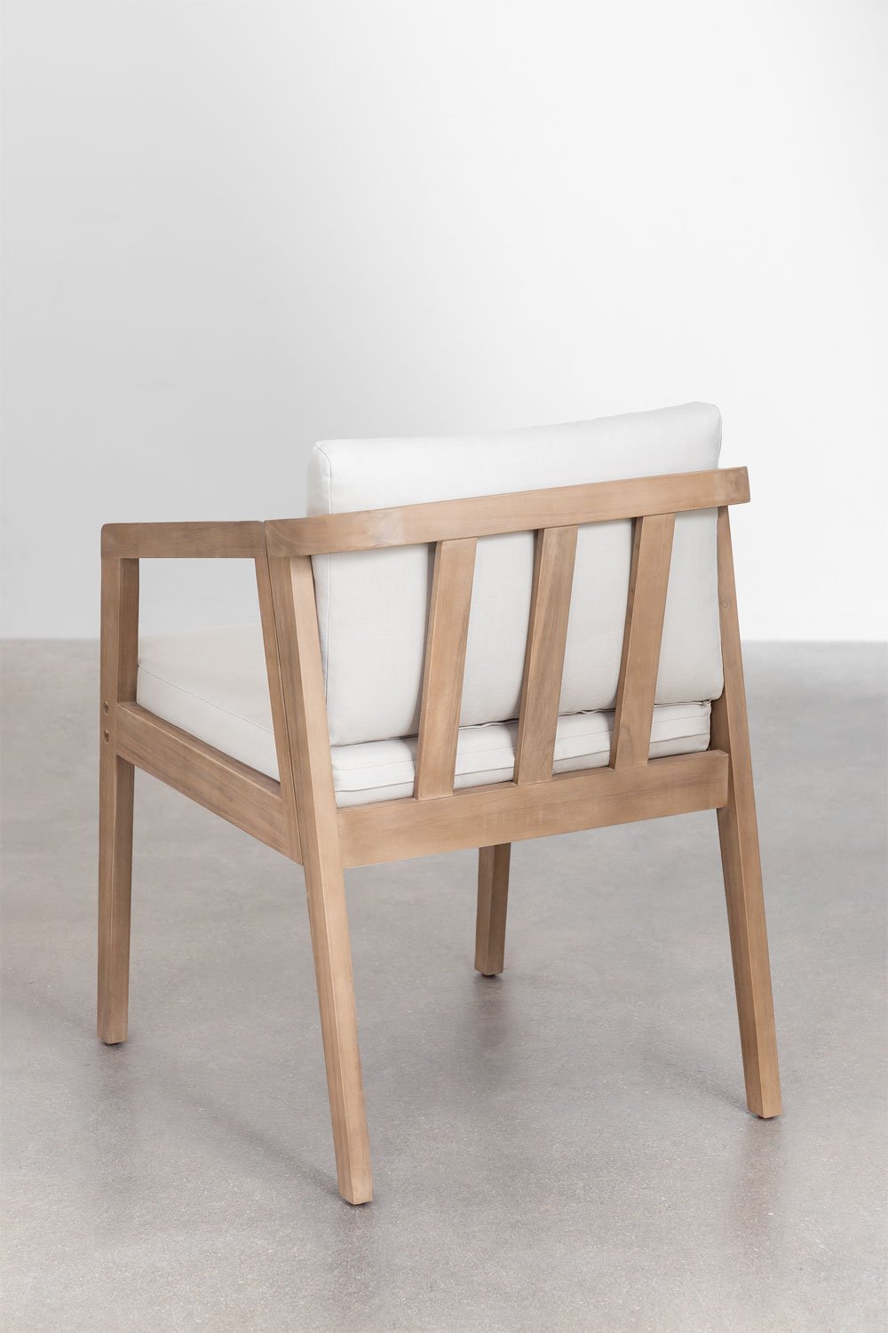 Set tavolo rettangolare (180x90 cm) e 6 sedie da pranzo in legno di acacia Kaela