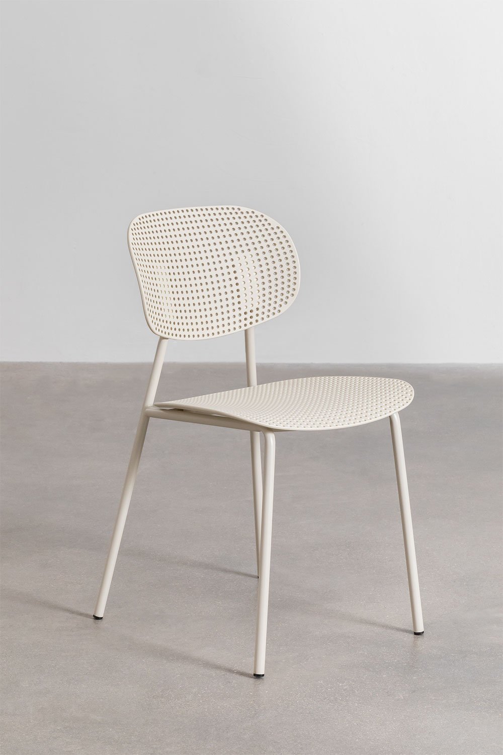 Set tavolo rotondo in alluminio Valerie (Ø100 cm) e 4 sedie da giardino Tupah