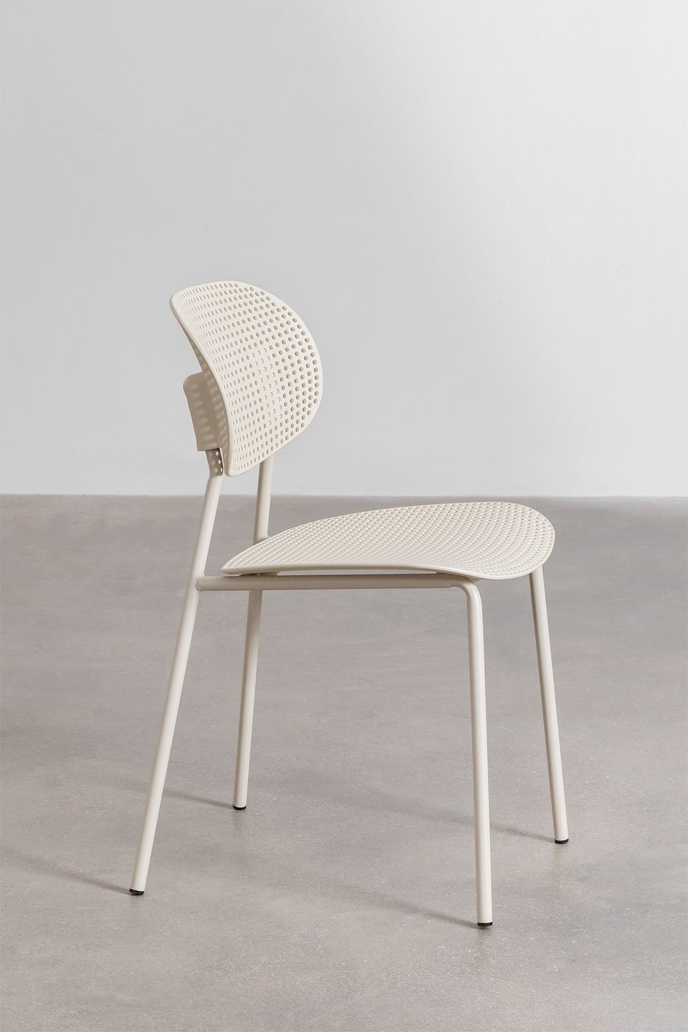 Set tavolo rotondo in alluminio Valerie (Ø100 cm) e 4 sedie da giardino Tupah